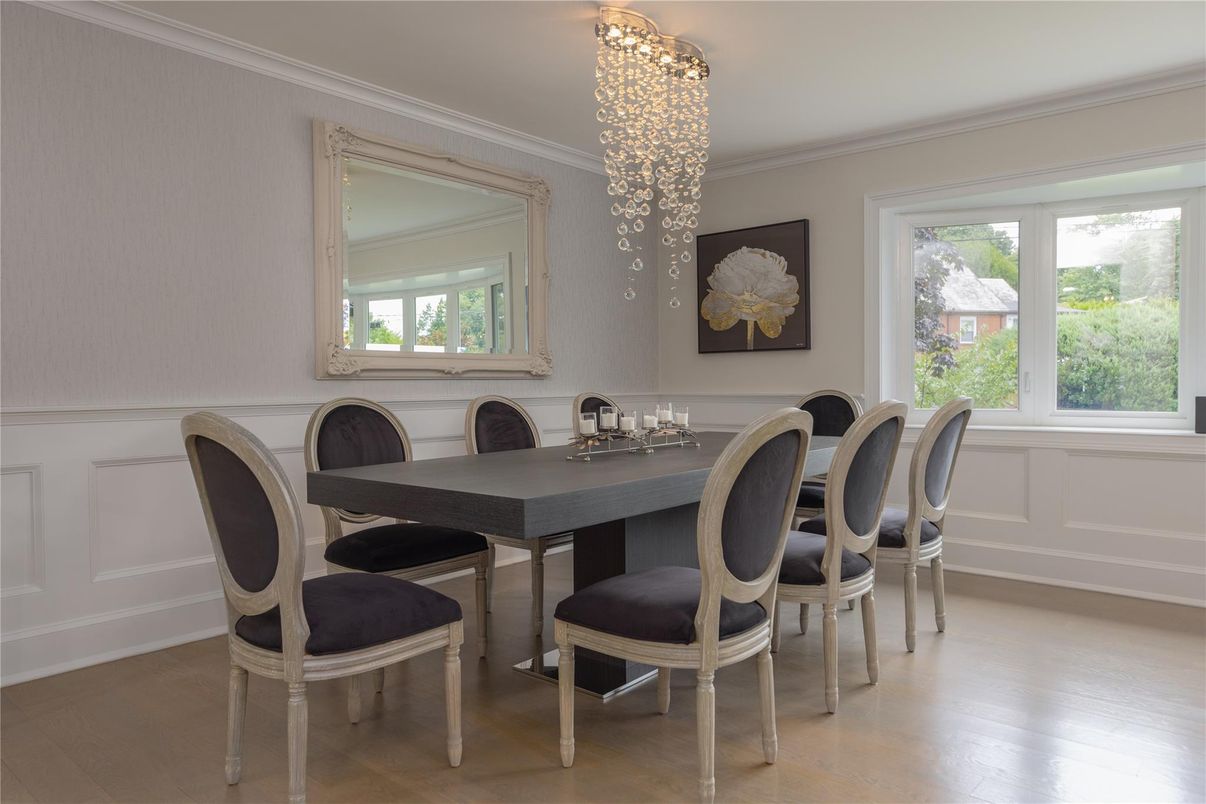 Chandelier, Dining room, Interior, Pendant Lights, Wood Texture Flooring