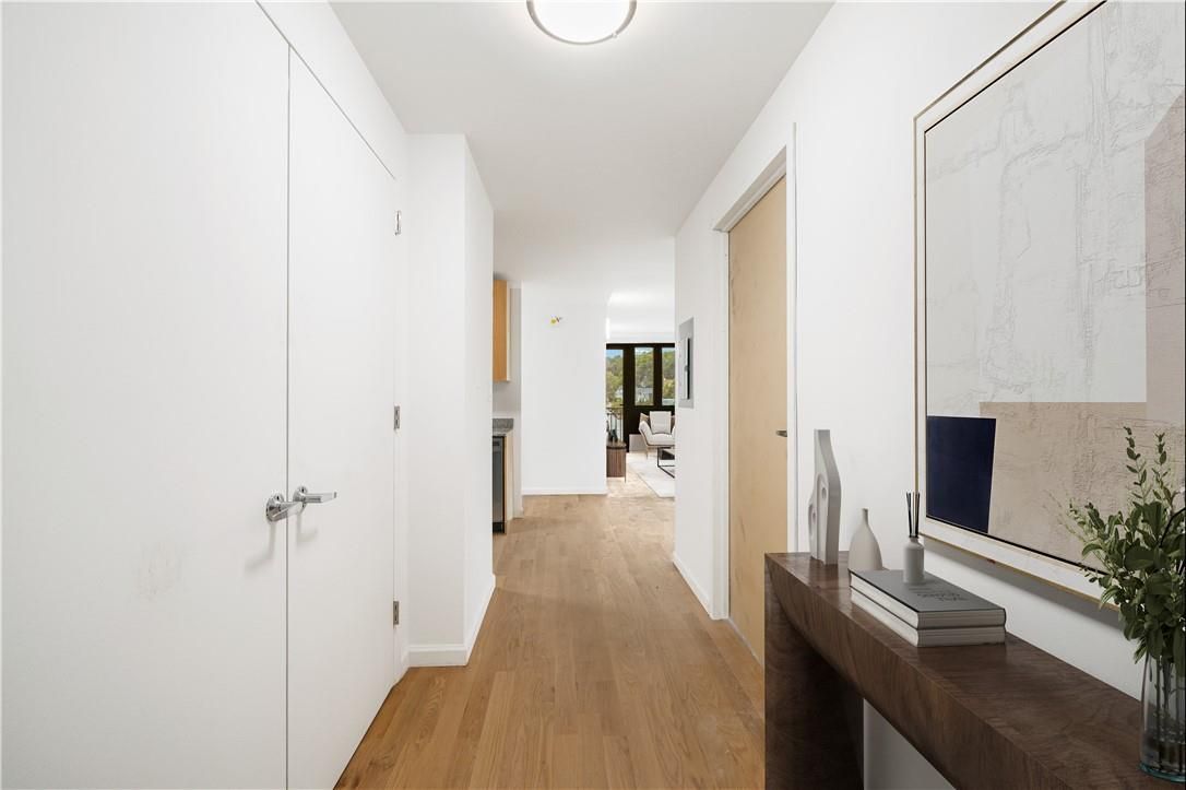 Interior, Marble Walls, Wood Texture Flooring
