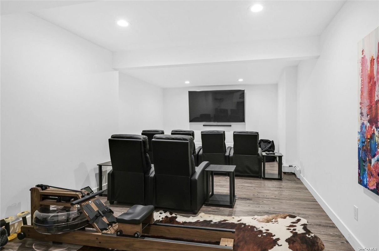 Home Theatre Room, Interior, Recessed Lighting, Theatre Room, Wood Texture Flooring