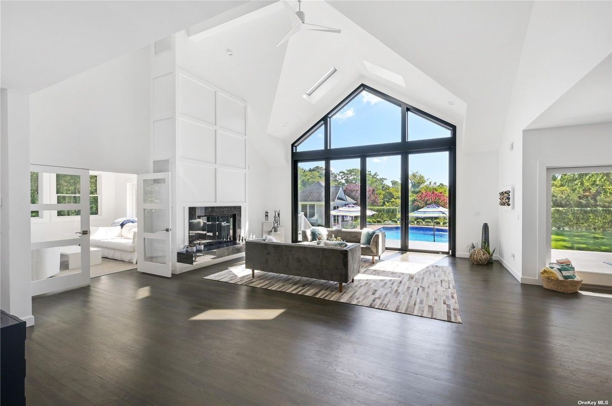 Fireplace, Interior, Living room, Water, Wood Texture Flooring