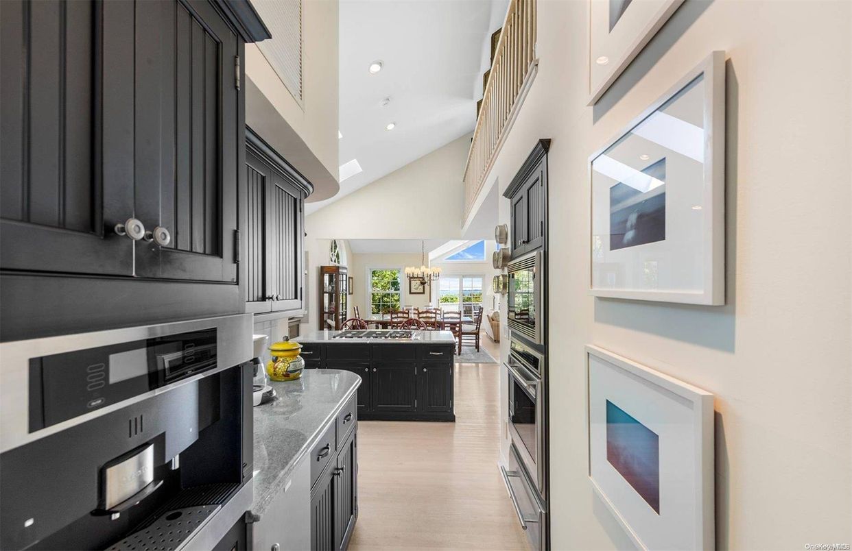 Chandelier, Interior, Kitchen, Pendant Lights, Recessed Lighting, Wood Texture Flooring