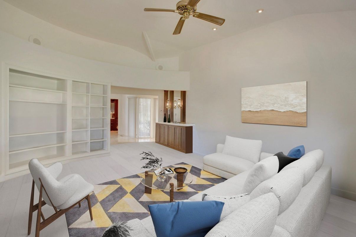 Interior, Living room, Recessed Lighting