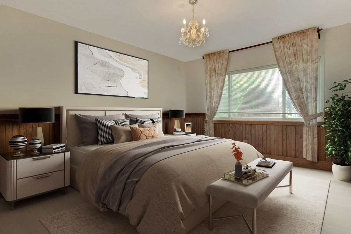 Bedroom, Chandelier, Interior