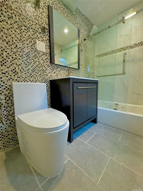 Bathroom, Glass Shower, Interior, Marble Walls, Recessed Lighting