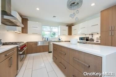 Interior, Kitchen, Pendant Lights, Recessed Lighting, Stainless Steel Appliances