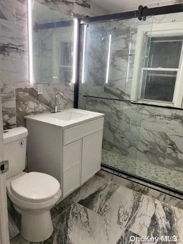 Bathroom, Glass Shower, Interior, Marble, Marble Walls