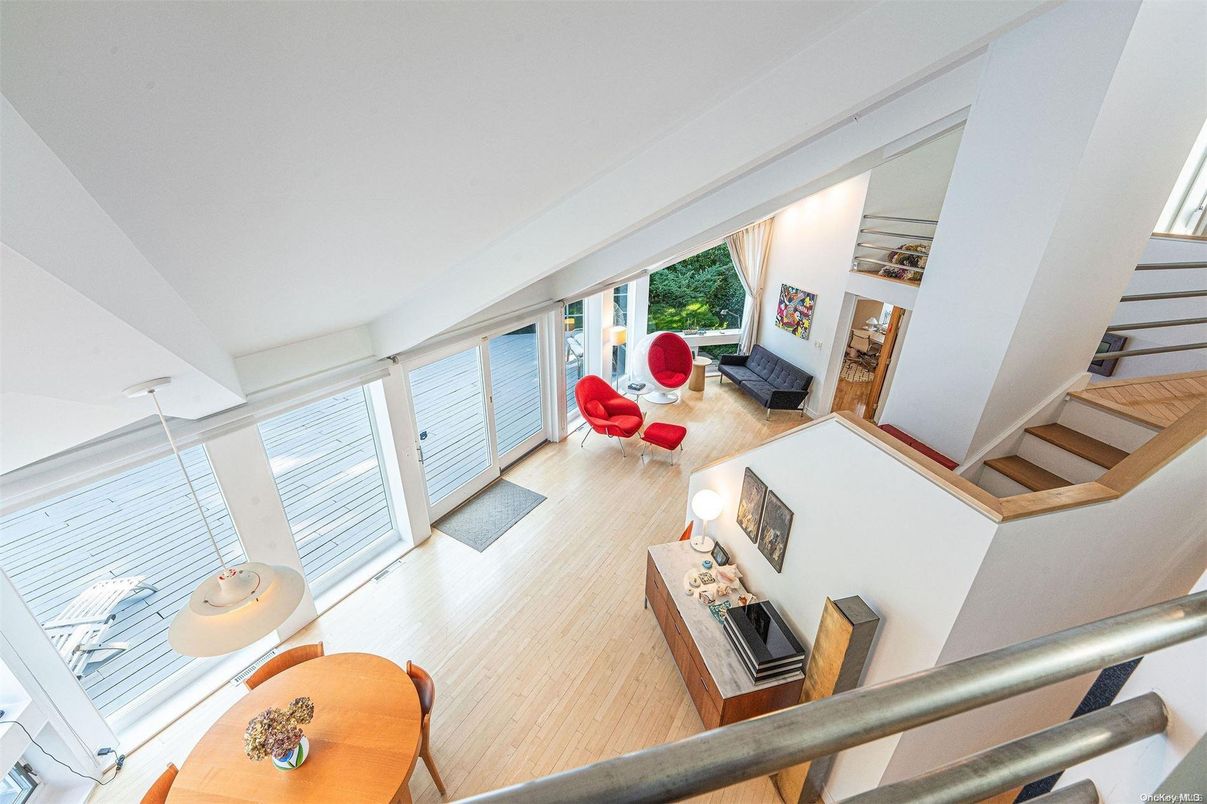 Fireplace, Interior, Living room, Pendant Lights, Wood Texture Flooring