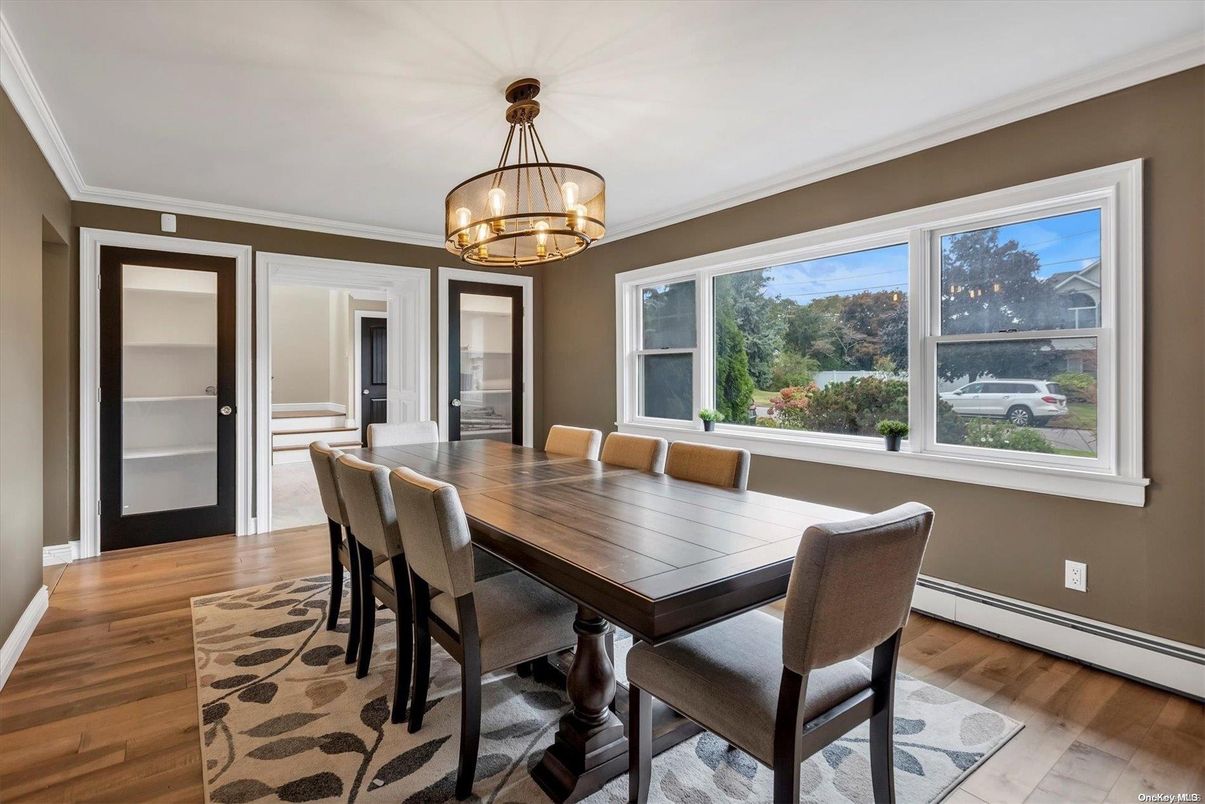 Dining room, Interior, Wood Texture Flooring