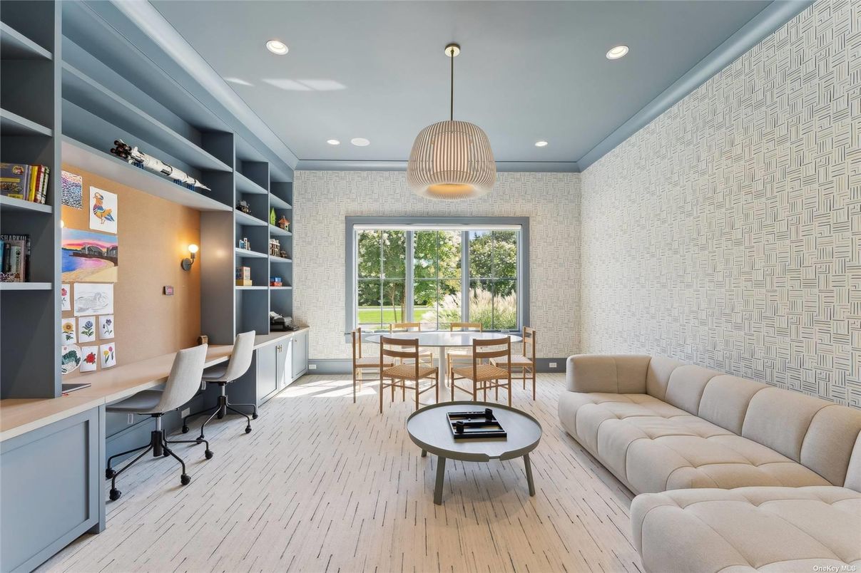 Home Office, Interior, Living room, Pendant Lights, Recessed Lighting