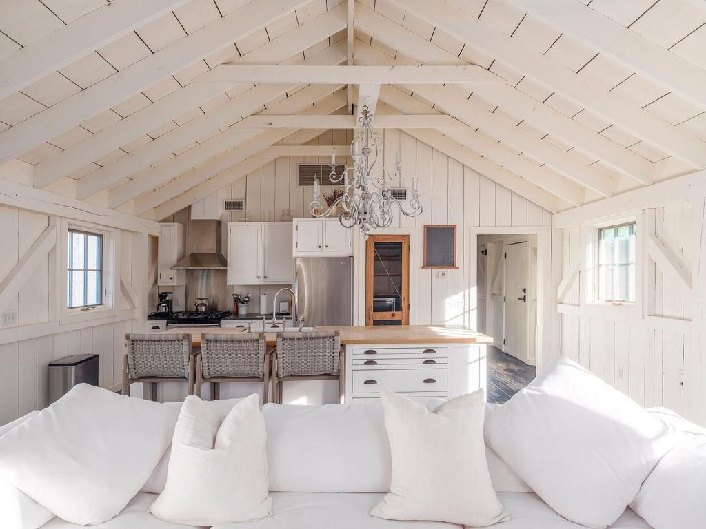 Chandelier, Interior, Kitchen, Stainless Steel Appliances
