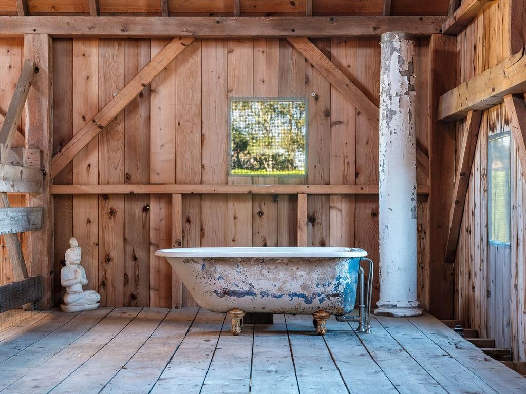 Bathroom, Free Standing Baths, Interior, Wooden Walls