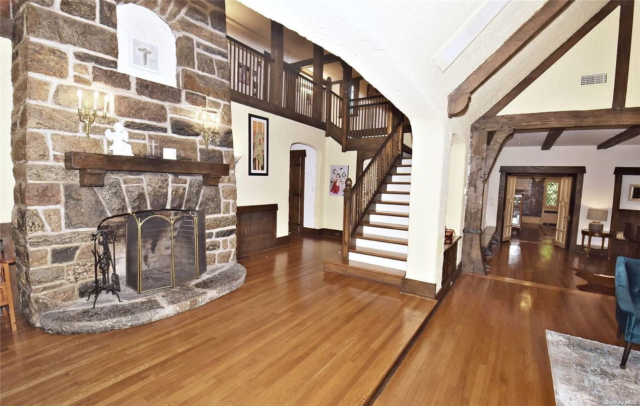 Fireplace, Interior, Wooden Beams, Wood Texture Flooring