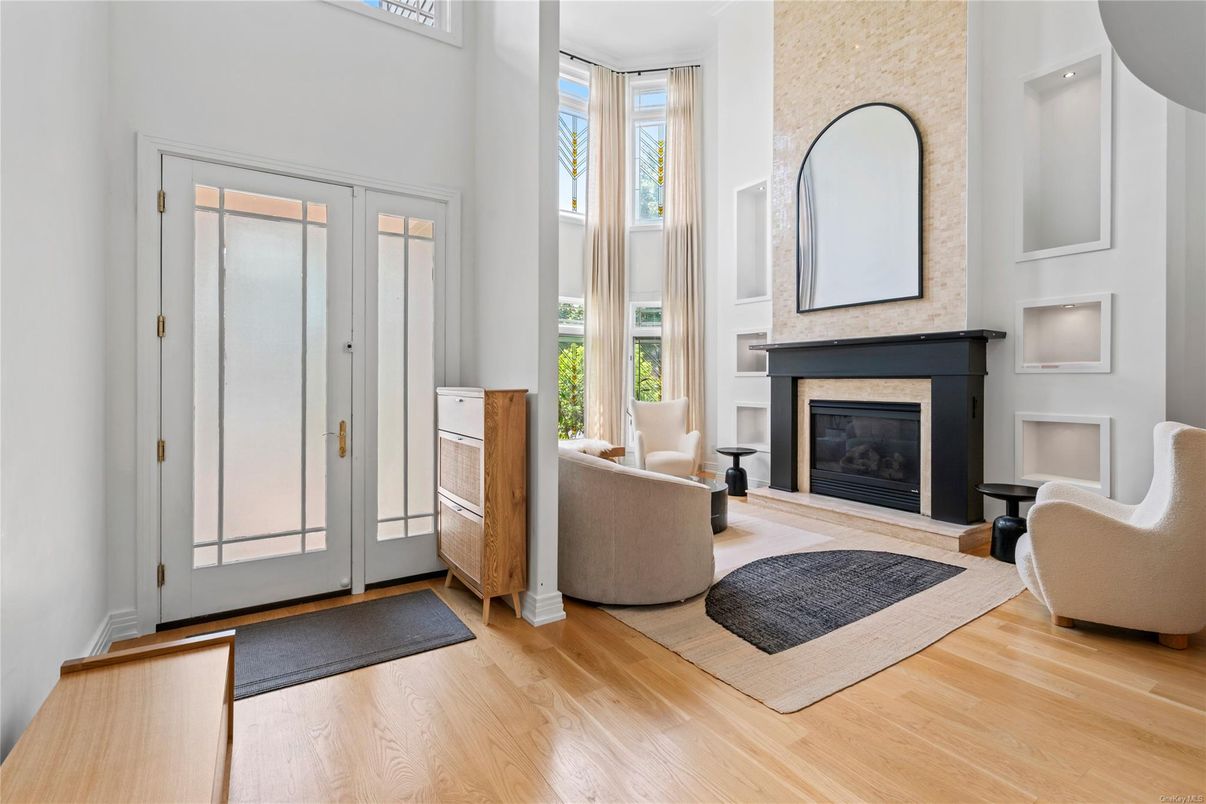 Fireplace, Interior, Wood Texture Flooring