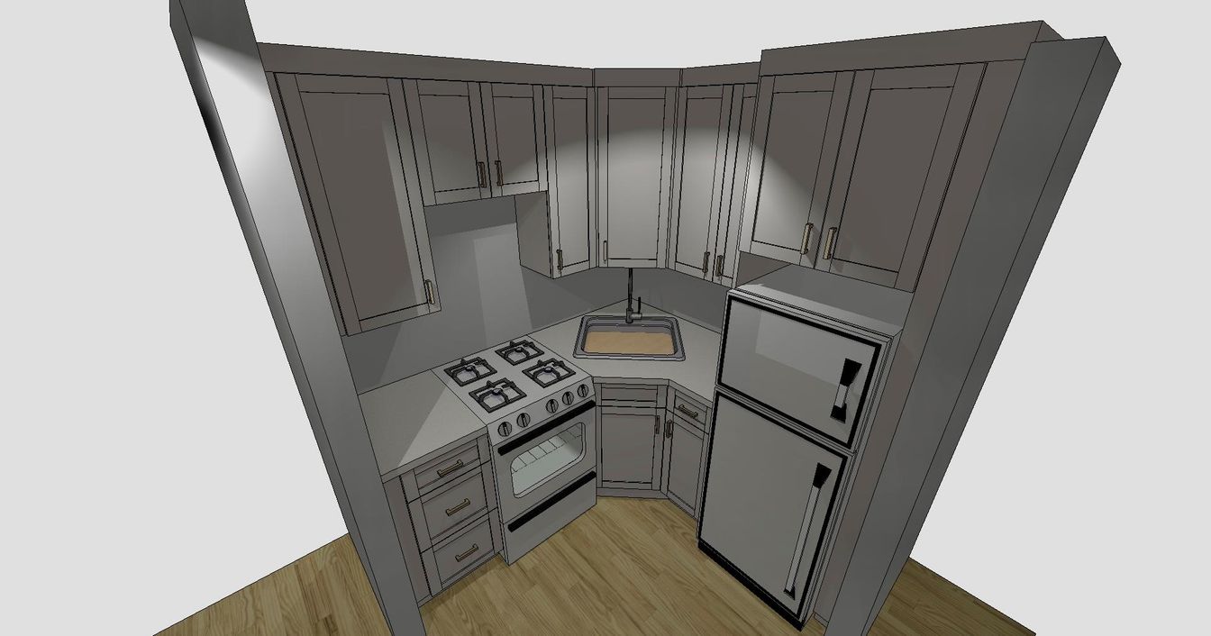 Interior, Kitchen, Wood Texture Flooring
