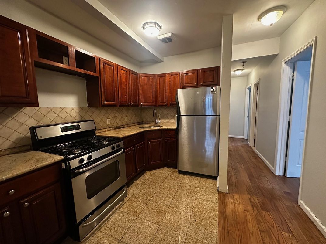 Interior, Kitchen, Wood Texture Flooring