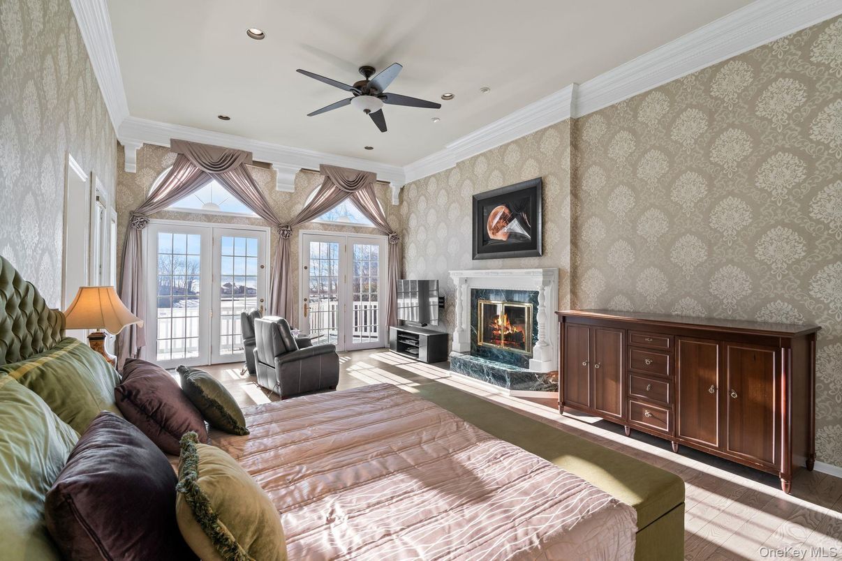Bedroom, Fireplace, Interior, Recessed Lighting