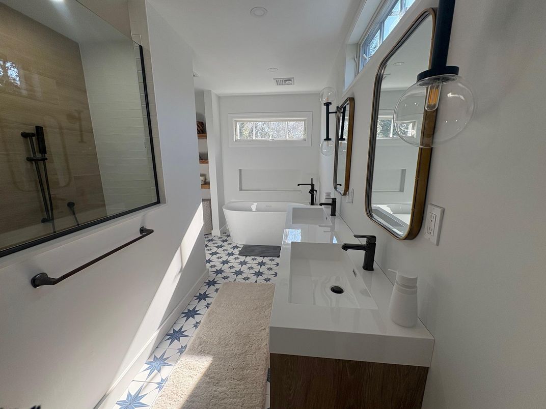 Bathroom, Free Standing Baths, Interior, Recessed Lighting