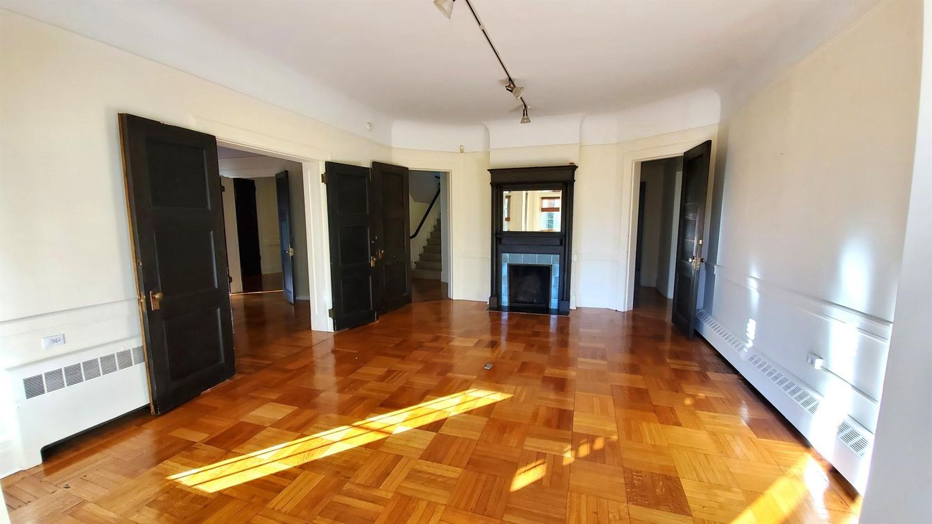 Empty room, Fireplace, Interior, Wood Texture Flooring