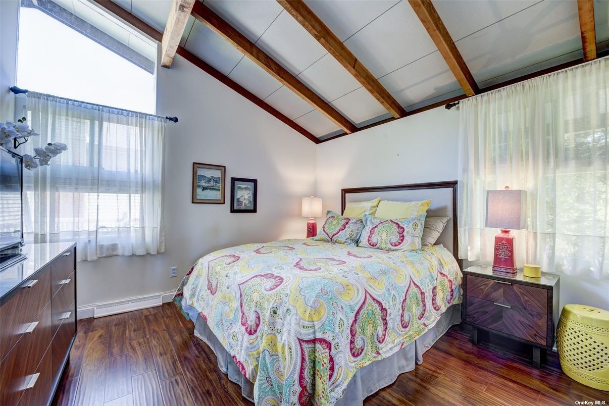 Bedroom, Interior, Wooden Beams, Wood Texture Flooring