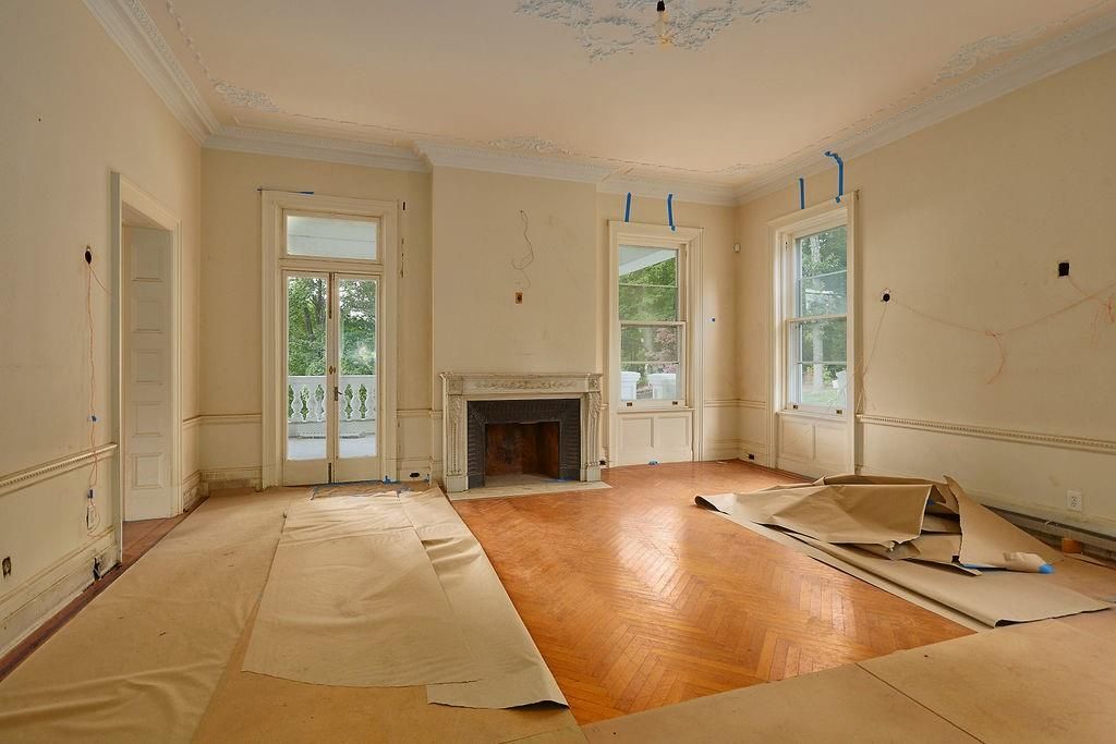 Fireplace, Interior, Wood Texture Flooring