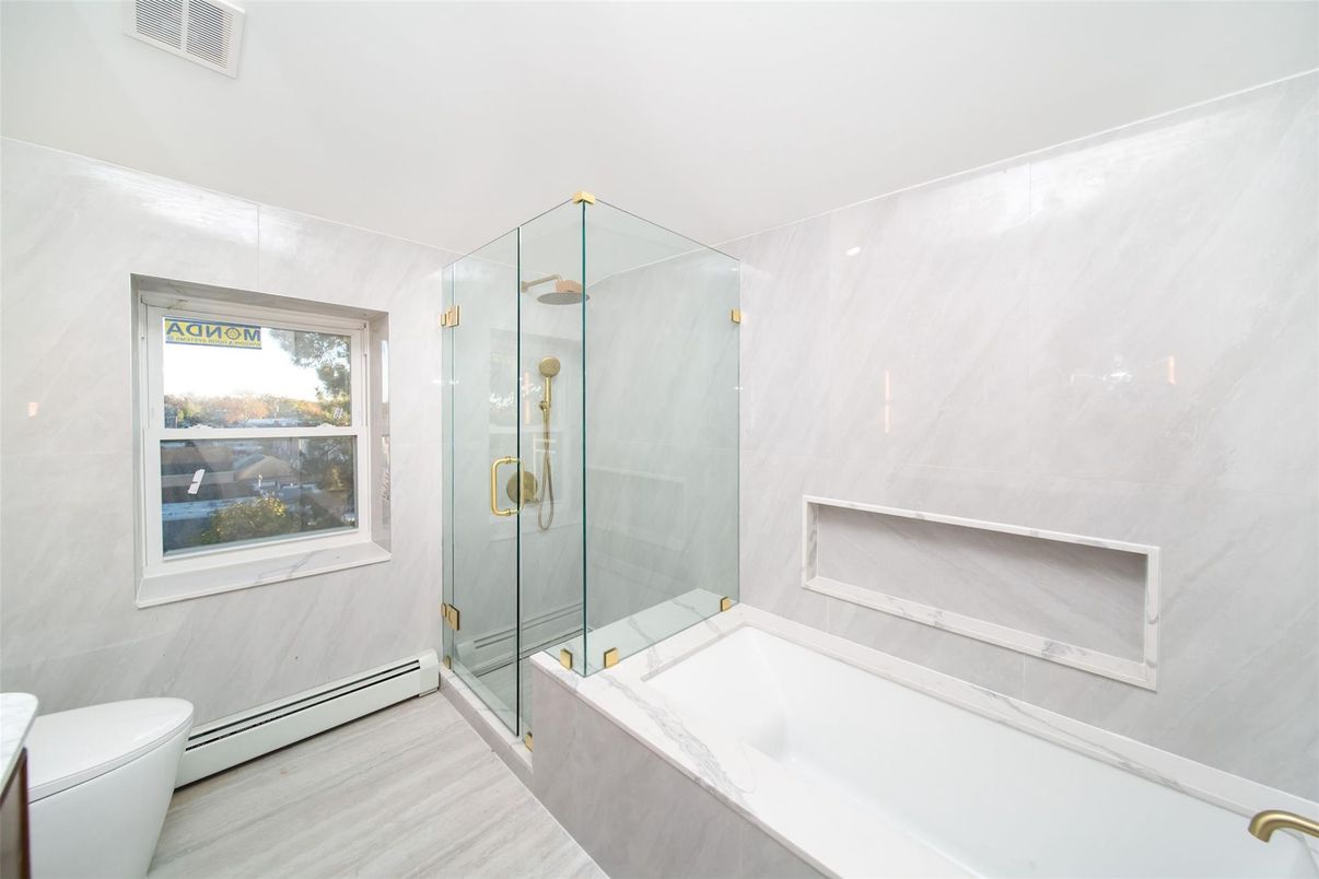 Bathroom, Glass Shower, Interior, Marble Walls