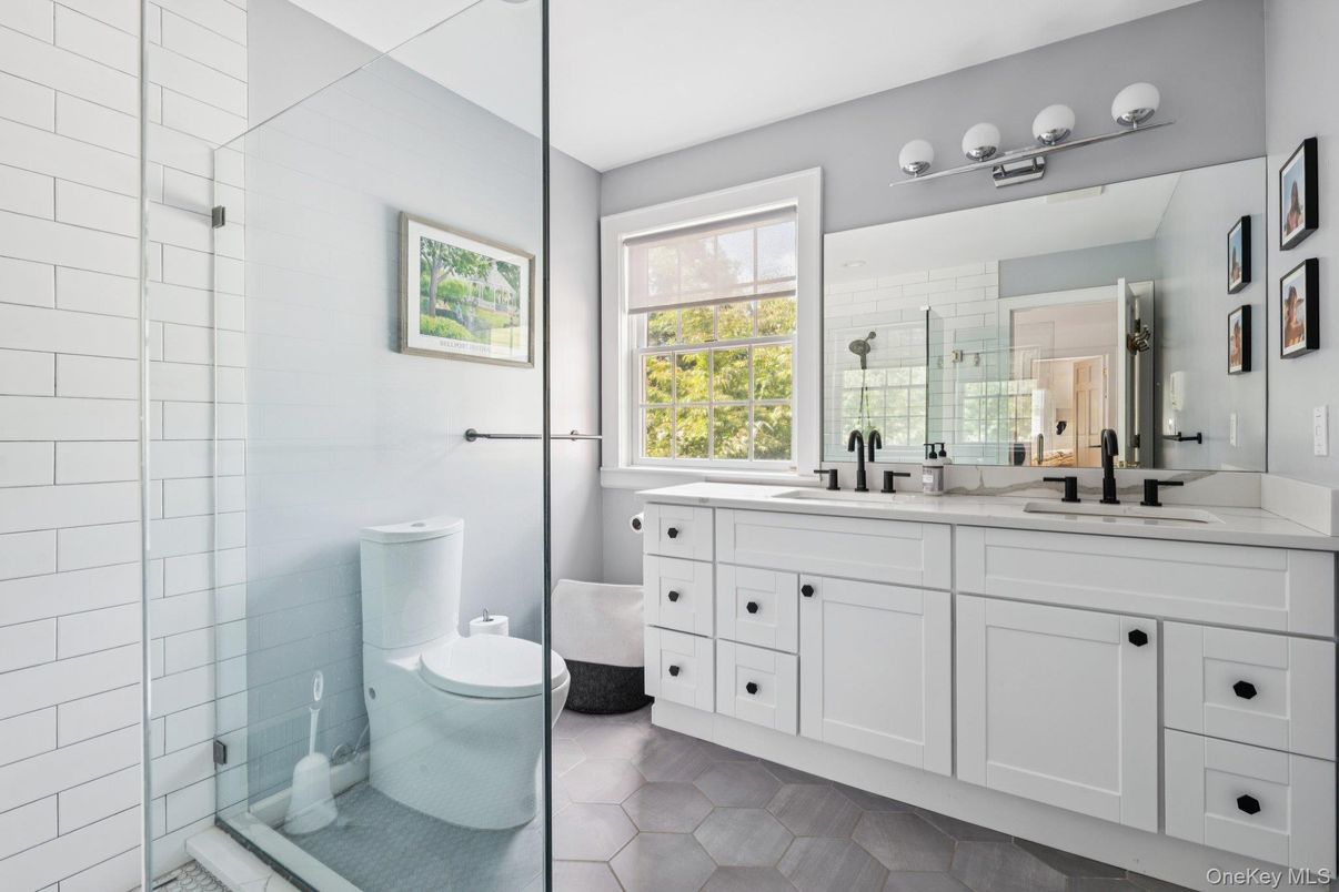 Bathroom, Dual Sink Vanities, Glass Shower, Interior