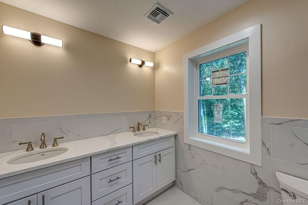 Bathroom, Dual Sink Vanities, Interior, Marble Walls