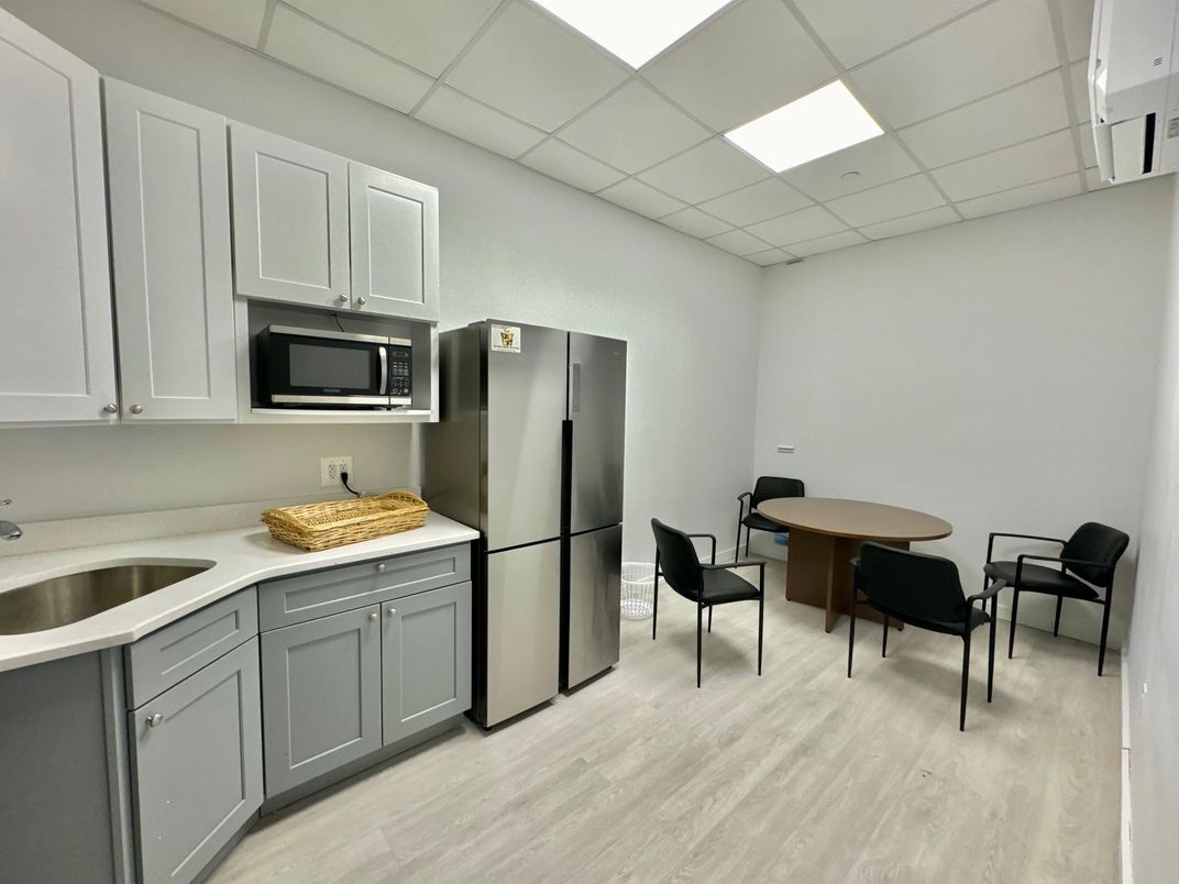 Dining room, Interior, Kitchen, Recessed Lighting, Stainless Steel Appliances, Wood Texture Flooring
