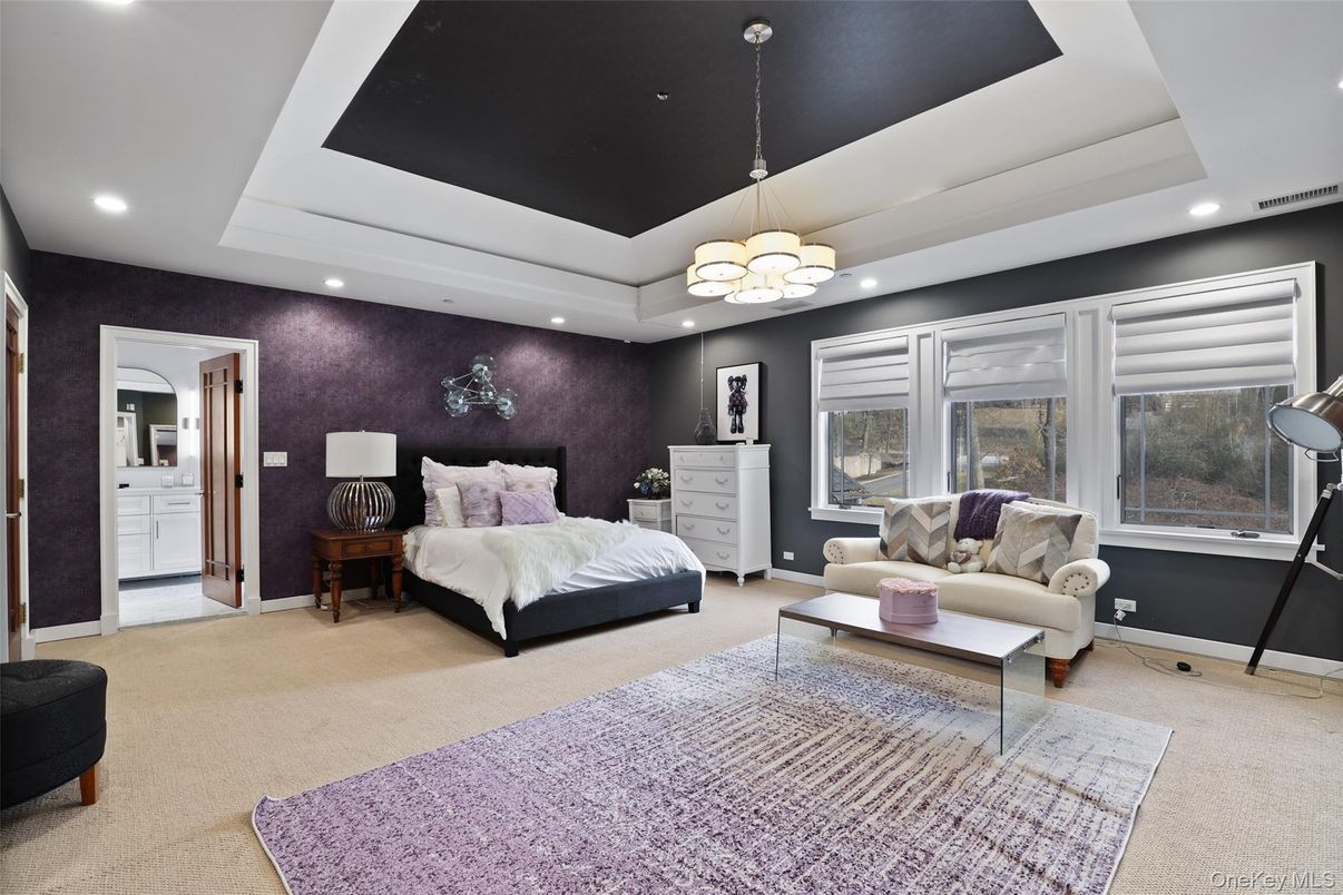 Bedroom, Chandelier, Interior, Recessed Lighting