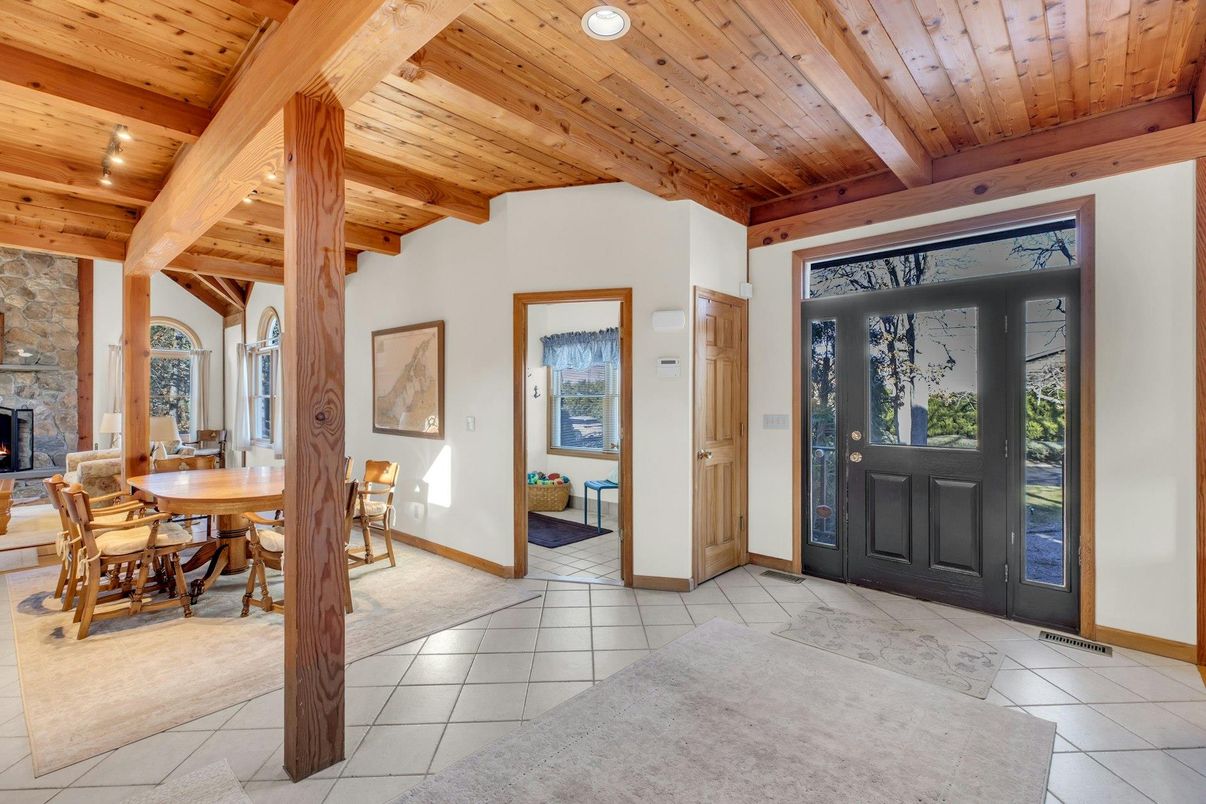 Dining room, Fireplace, Interior, Wooden Beams, Wooden Ceilings
