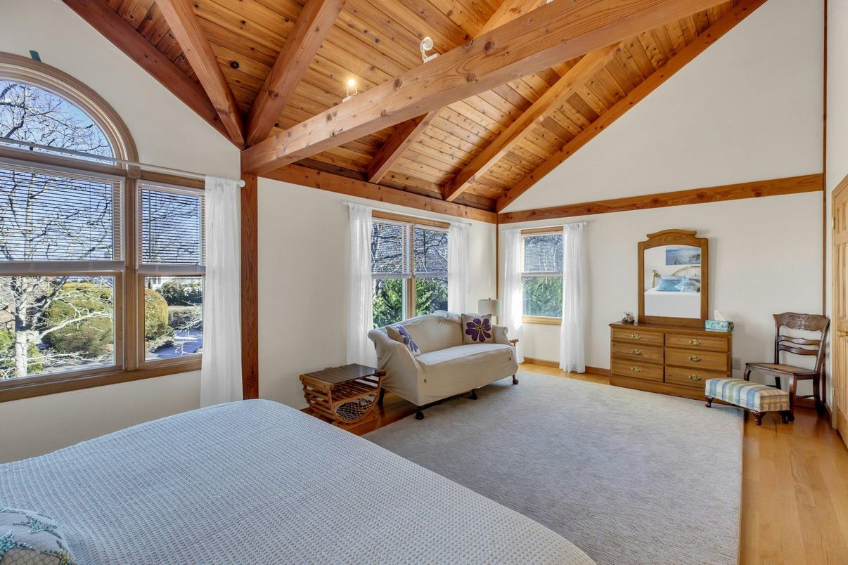 Bedroom, Interior, Wooden Beams, Wooden Ceilings, Wood Texture Flooring