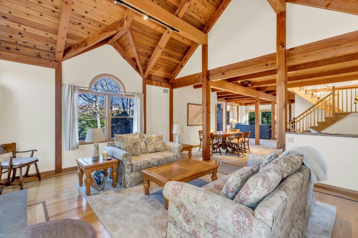 Dining room, Interior, Living room, Wooden Beams, Wooden Ceilings, Wood Texture Flooring