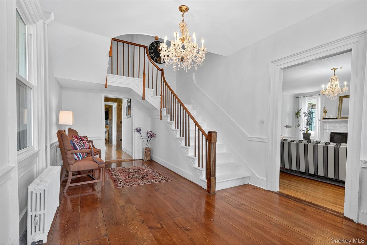 Chandelier, Fireplace, Interior, Wood Texture Flooring
