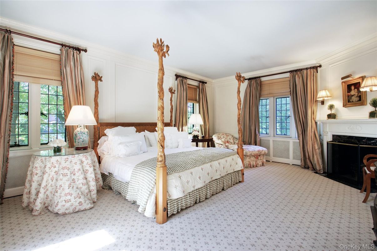 Bedroom, Fireplace, Interior