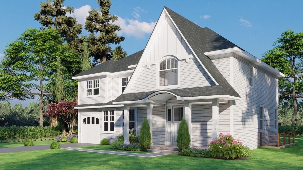 Attached, Exterior, Facade, Farmhouse