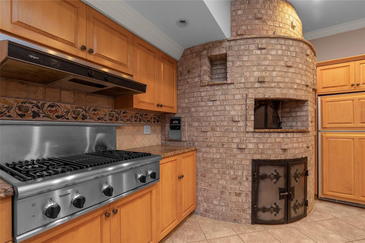 Fireplace, Interior, Kitchen, Stone Walls