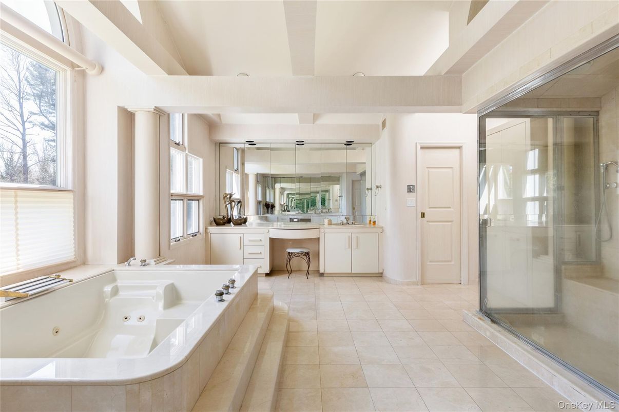 Bathroom, Dual Sink Vanities, Glass Shower, Interior