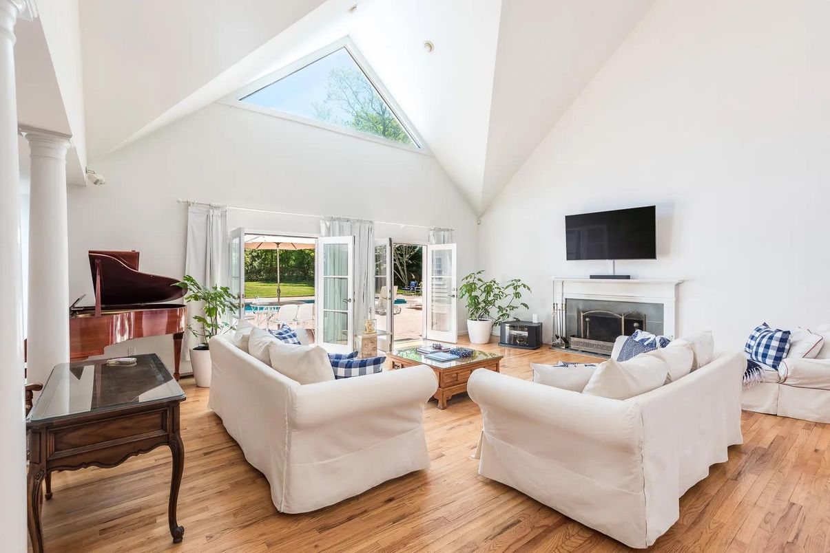 Fireplace, Interior, Living room, Piano, Wood Texture Flooring