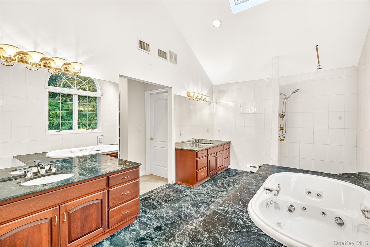 Bathroom, Dual Sink Vanities, Glass Shower, Interior