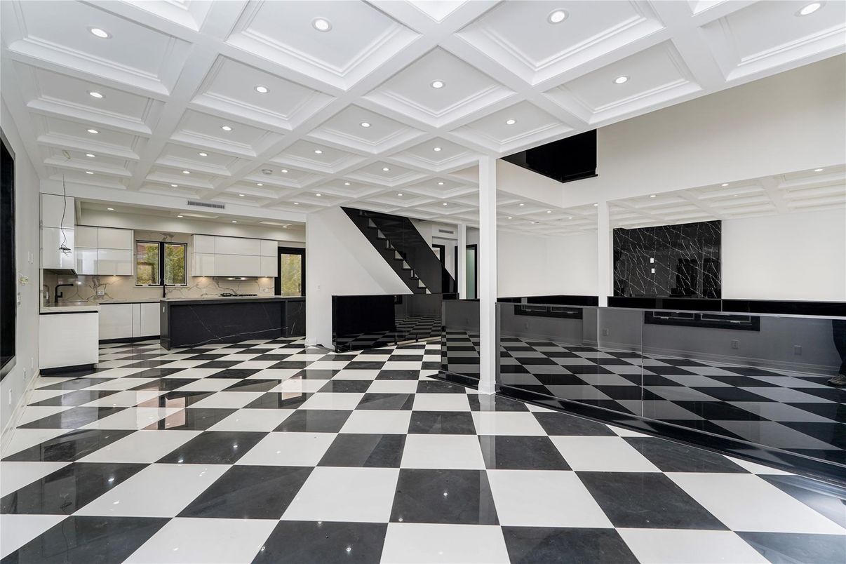 Interior, Kitchen, Marble Walls, Recessed Lighting