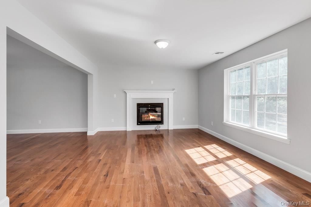 Empty room, Fireplace, Interior, Wood Texture Flooring