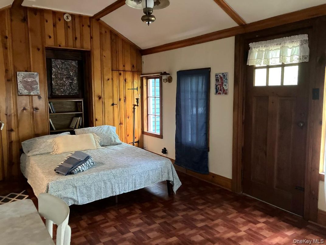 Bedroom, Interior, Wood Texture Flooring, Wooden Walls