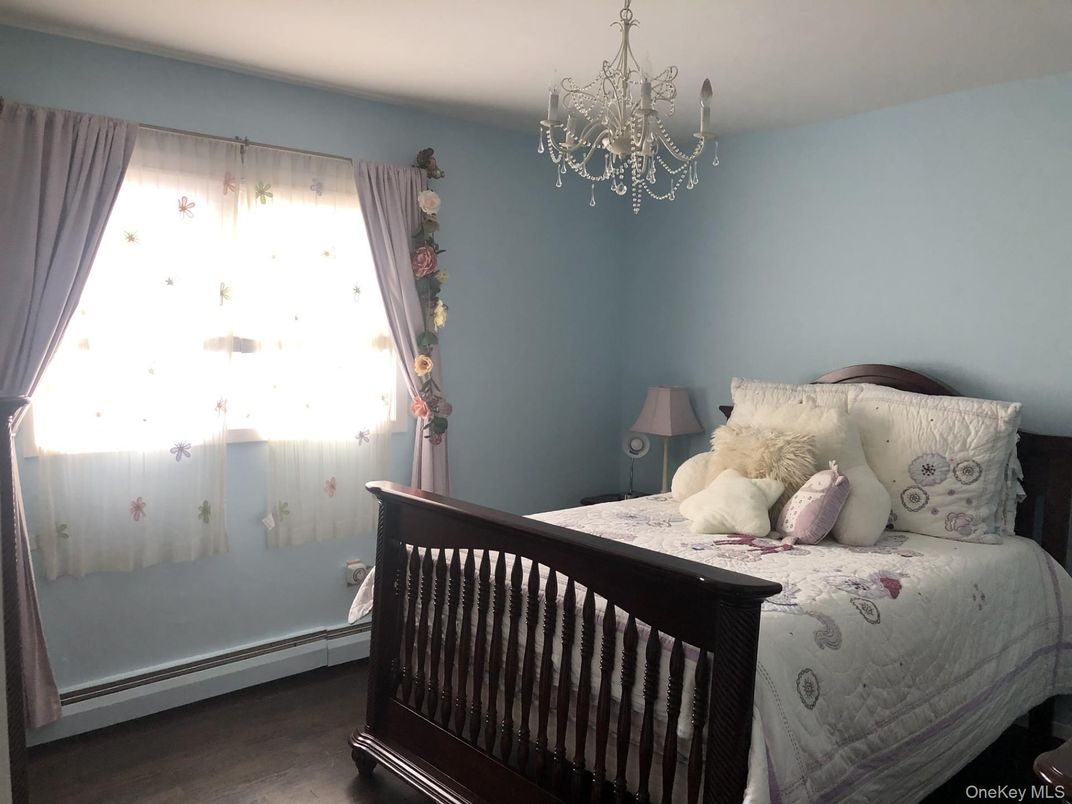 Bedroom, Chandelier, Interior, Wood Texture Flooring