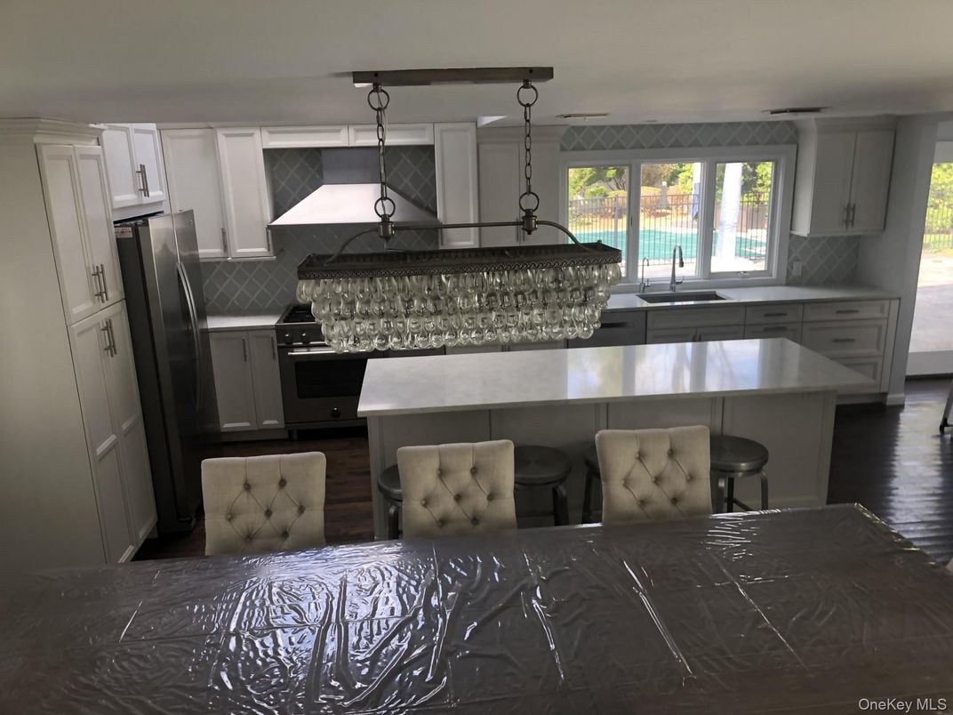 Interior, Kitchen, Pendant Lights, Wood Texture Flooring