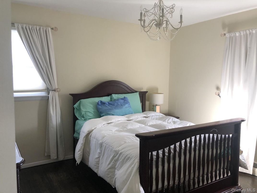 Bedroom, Chandelier, Interior, Wood Texture Flooring