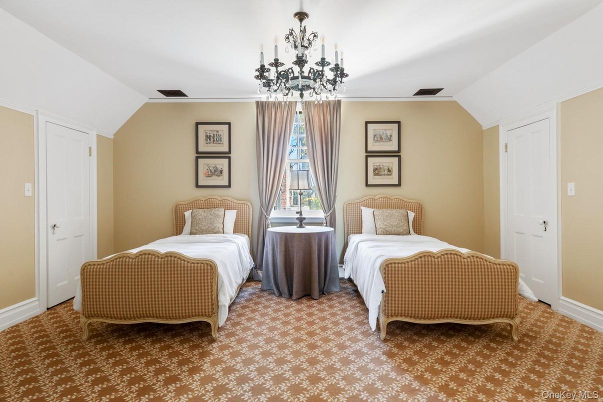Bedroom, Chandelier, Interior