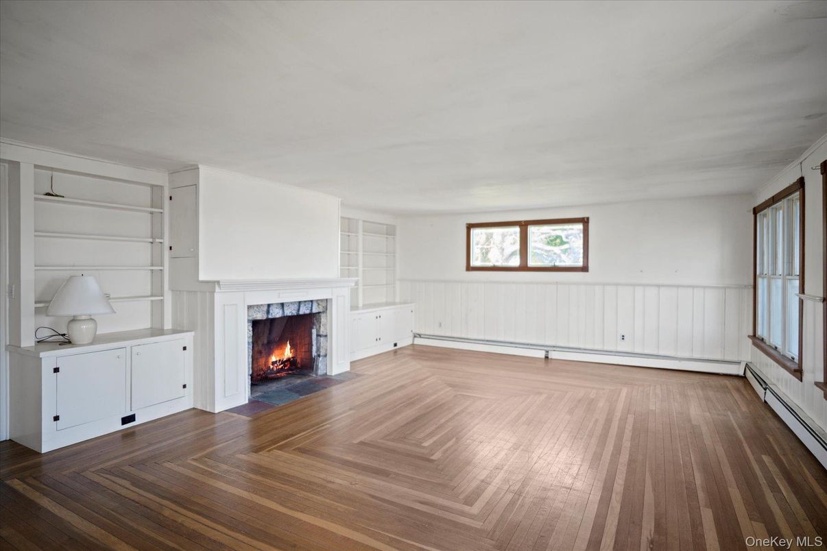 Empty room, Fireplace, Interior, Wood Texture Flooring