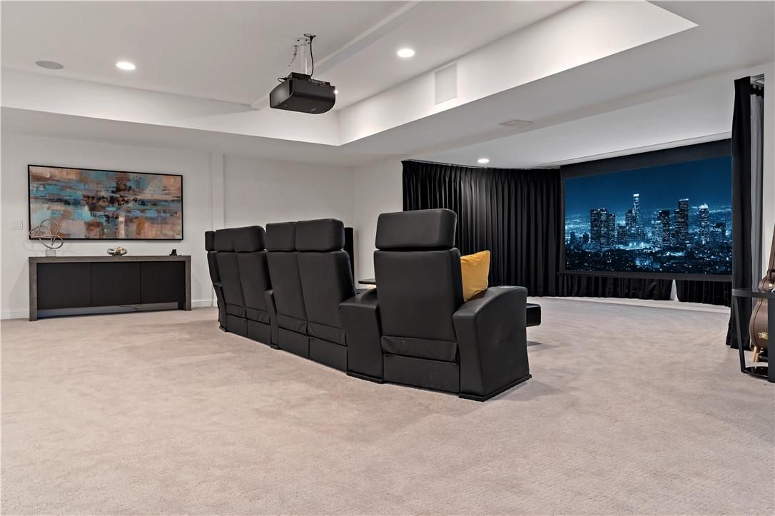 Home Theatre Room, Interior, Projection Screen, Recessed Lighting, Theatre Room