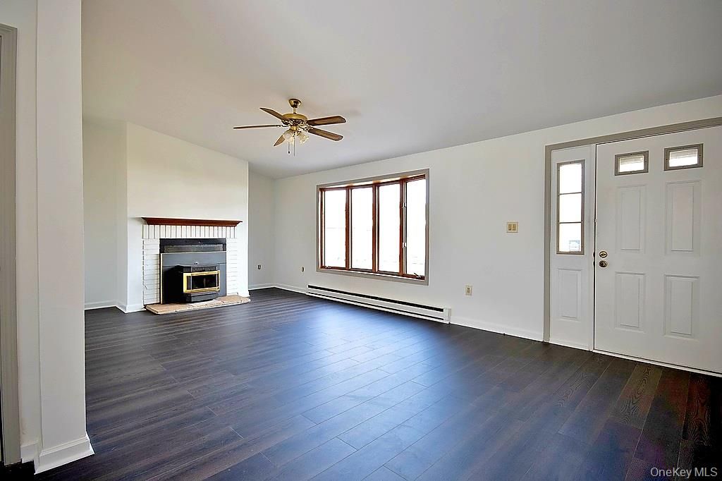Empty room, Fireplace, Interior, Wood Texture Flooring