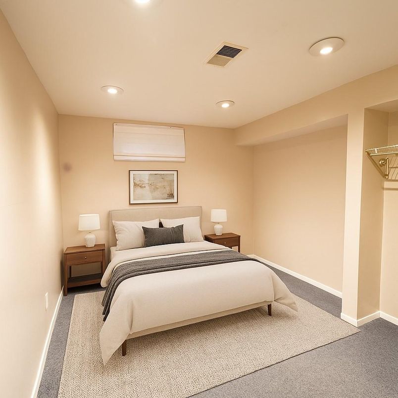 Bedroom, Interior, Recessed Lighting